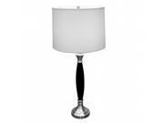 Ore International 31117 Wooden Table Lamp Chrome