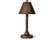 Patio Living 17227 Bronze 30 inch Table Lamp Walnut Shade