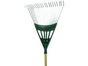 Seymour 22in. 20 Tine Poly Steel Leaf Rake With Wood Handle LF 22PS