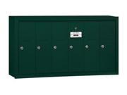 Salsbury 3506GSU Vertical Mailbox 6 Doors Green Surface Mounted USPS Access