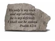 Kay Berry Inc. 40520 He Only Is My Rock And My Salvation Memorial 5.5 Inches x 3.25 Inches x 1.5 Inches