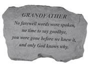 Kay Berry Inc. 98120 Grandfather No Farewell Words Were Spoken Memorial 16 Inches x 10.5 Inches x 1.5 Inches