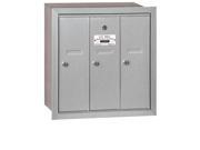 Salsbury 3503ARU Vertical Mailbox 3 Doors Aluminum Recessed Mounted USPS Access