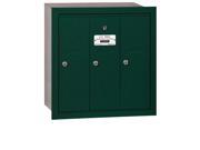 Salsbury 3503GRP Vertical Mailbox Includes Master Commercial Lock 3 Doors Green Recessed Mounted Private Access