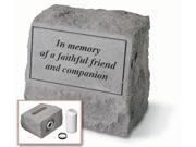 Kay Berry Inc. 93620 In Memory Of A Faithful Friend Headstone Urn Memorial 9.5 Inches x 8 Inches