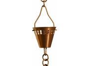 Patina Products 8.5ft. Copper Shade Cup Rain Chain R279