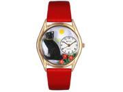 Basking Cat Yellow Leather And Goldtone Watch C0120009