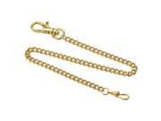 Charles Hubert Paris Stainless Steel Gold Plated Pocket Watch Chain 3548 G