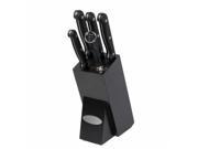 Oceanstar KS1200 Contemporary 6 Piece Knife Set with Block Elegant Black