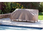 Duck Covers MLV543735 Small Patio Loveseat Cover with Duck Dome Cappuccino