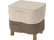 Classic Accessories 72912 Ottoman Side Table Cover Rectagular Large Tan Trim