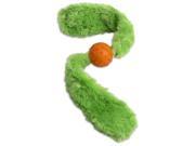 Doggles TYTALG07 Tails Dog Toy in Green with Orange Ball Large
