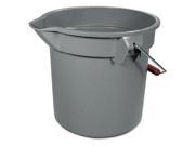 Rcp 261400GY 14 Quart Round Utility Bucket 12 Diameter x 11 1 4 h Gray Plastic