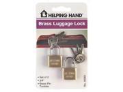 Helping Hands Solid Brass Luggage Lock 40061 Pack of 3