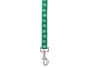 Pet Pals ZA886 44 43 Two Tone Pawprint Lead 4 Ft x .62 In Green