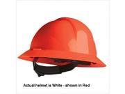 North Safety 068 A49R010000 A Safe White Full Brim Safety Hat Slotted