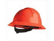 North Safety 068 A49R030000 A Safe Orange Full Brimsafety Hat Slotted