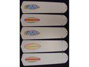 Ceiling Fan Designers 52SET KIDS SSB Surfboards 52 in. Ceiling Fan Blades Only