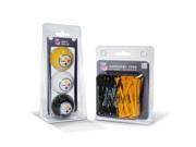 Team Golf 32499 Pittsburgh Steelers 3 Ball Pack and 50 Tee Pack
