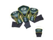 Team Golf 31094 Green Bay Packers 3 Pack Contour Fit Headcover