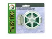Bulk Buys HS011 48 White Green Silver Plastic Twist Ties with Reel Pack of 48
