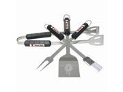 Bsi Products 61027 4 Pc Bbq Set Texas Tech Red Raiders