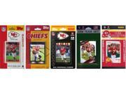 C I Collectables CHIEFS5TS NFL Kansas City Chiefs 5 Different Licensed Trading Card Team Sets