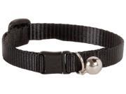 Lupine Inc .50in. X 8in. 12in. Adjustable Black Safety Cat Collar With Bell 27527