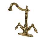 Kingston Brass KS1492AL Two Handle Vessel Sink Faucet with Optional Cover Plate