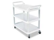 Rcp 409100CM Open Sided Utility Cart, 3-Shelf, 40-5/8w x 20d x 37-13/16h, Off-White Rcp 409100CM Open Sided Utility Cart, 3-Shelf, 40-5/8w x 20d x 37-13/16h, Off-White