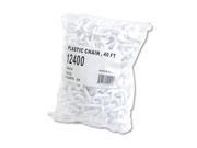 Crowd Control Stanchion Chain Plastic 40ft White