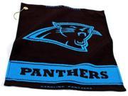 Team Golf 30480 Carolina Panthers Woven Golf Towel