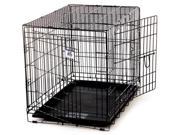 Miller Manufacturing Medium Black Double Door Wire Pet Crate 154659