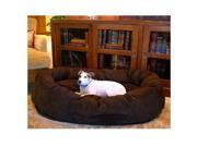 Majestic Pet 78899567401 40 in. Bagel Dog Pet Bed Suede Chocolate
