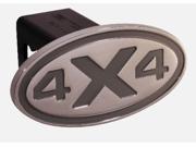 DefenderWorx 25134 4 X 4 Silver Oval 2 Inch Billet Hitch Cover