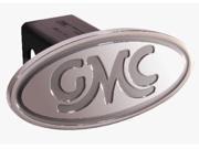 DefenderWorx 40004 GMC Inscribed GMC Classic Silver Oval 2 Inch Billet Hitch Cover