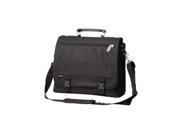 Everest 266W BK 600 Denier Polyester Expandable Portfolio Briefcase with Soft Leather Handle