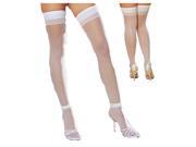 Dreamgirl 0007XWDG Queen White Thigh High with Back Seam