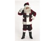 Halco 5696 Burgundy Deluxe Santa Suit with Outside Pockets Size 50 56 jacket up to 56 waist