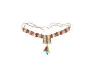Funny Fashion 721320FF Native American Necklace With Feathers