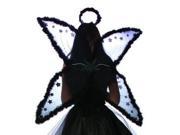 RG Costumes 65364 Black Marabou Fairy Wings
