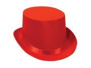 Beistle 60839 R Red Satin Sleek Top Hat Pack of 6