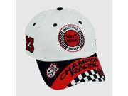 Aeromax RSBW CAP Jr. Champion Racing Black and White Cap Adj Youth Size