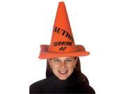 Rasta 3003 41 Turning 40 Orange Road Cone Shaped Hat