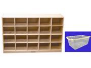 Early Childhood Resources ELR 0426 CL 20 Tray Cabinet With Clear Bins