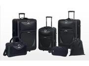 Travelers Club EVA 82006 001 Sky View II 6 Piece Expandable Luggage Set Black