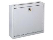 Buddy 562532 Wall Mountable Interoffice Mail Collection Box 12w x 3d x 10h Platinum