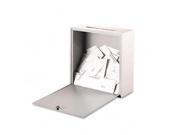 Buddy 562632 Wall Mountable Interoffice Mail Collection Box 18w x 7d x 18h Platinum