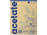 Alvin 5CL0912 9 in. x 12 in. x 0.005 in. Grafix Biodegradable Clear Acetate Pad of 25 Sheets
