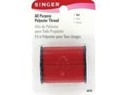Singer 150 Yards Red All Purpose Polyester Thread 60128